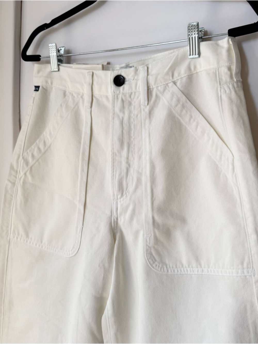 NWT Citizens of Humanity Ayla Cargo Wide-Leg Jeans Pashmina White 27 - Picture 6 of 14